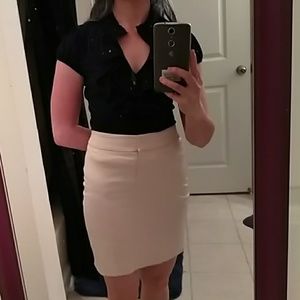 Navy blue ruffle blouse